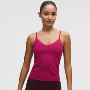 EUC Lululemon Align Waist-Length Cami Tank Light Support C/D Cup - Magenta Smoke